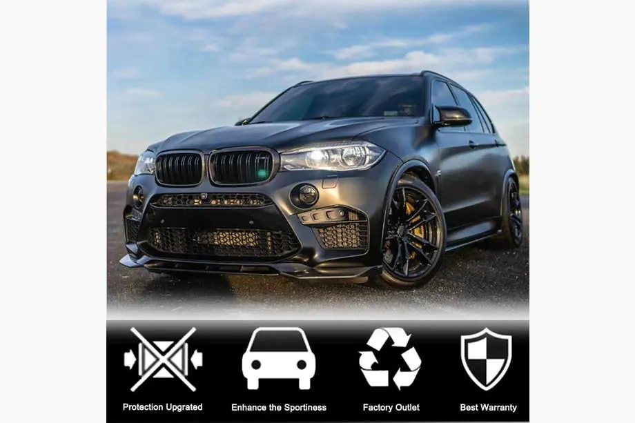 BMW X6 F16 2014–2019 Voorbumper lip Lip V1 (voor F86, carbon) Foto 3