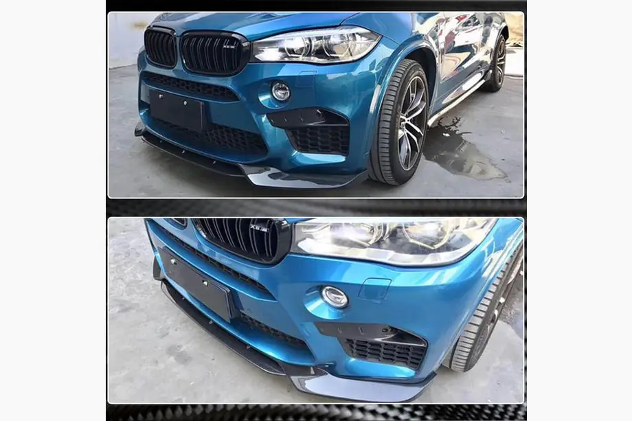BMW X6 F16 2014–2019 Voorbumper lip Lip V1 (voor F86, carbon) Foto 4