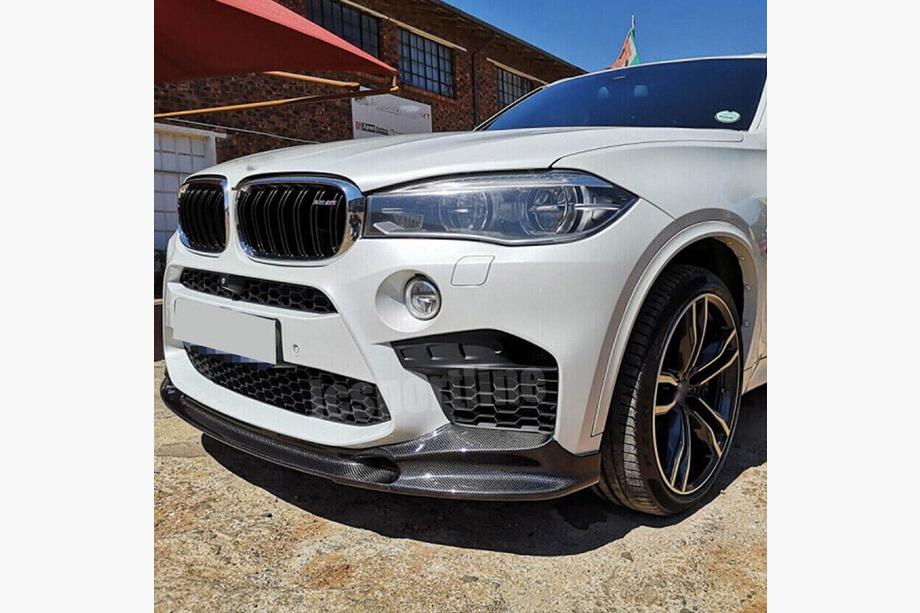 BMW X6 F16 2014–2019 Voorbumper lipspoiler Lip V2 (voor F86, carbon) Image