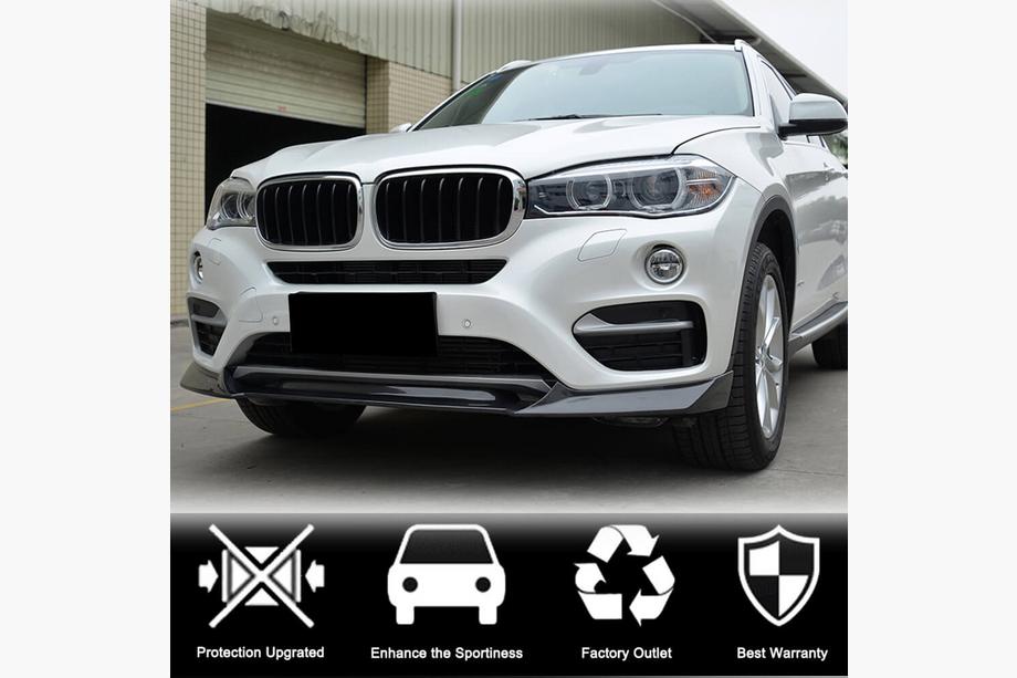 BMW X6 F16 2014–2019 Voorbumper lip Lip V1 (voor Base, Carbon) Foto 2