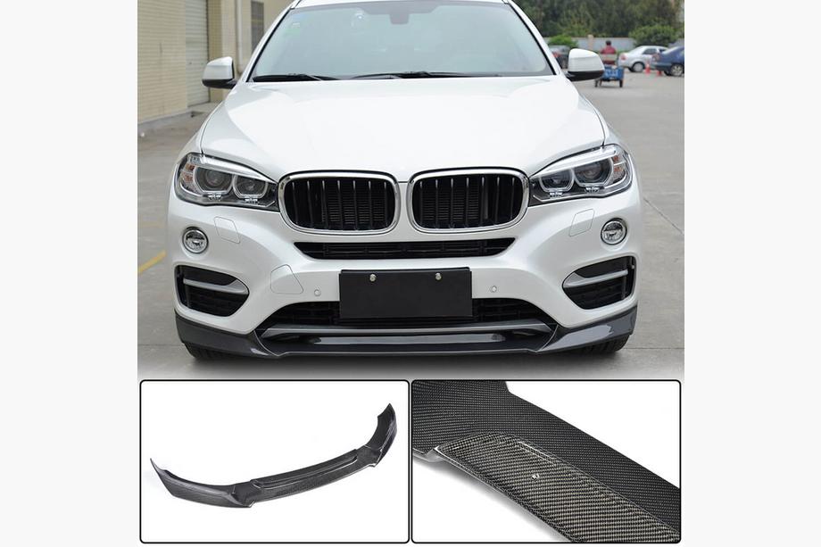 BMW X6 F16 2014–2019 Front bumper lip FRP V3 (Base) Image