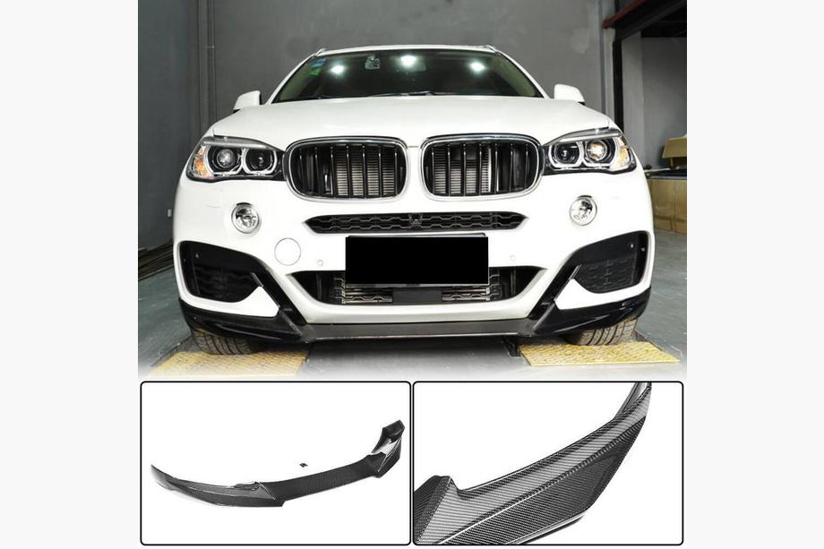 BMW X6 F16 2014–2019 Front bumper lip Lip (voor M-Sport, carbon) Foto 1