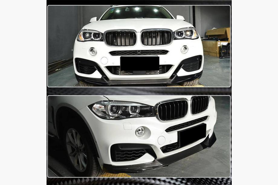 BMW X6 F16 2014–2019 Front bumper lip Lip (voor M-Sport, carbon) Foto 5