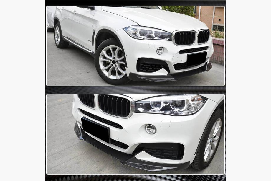 BMW X6 F16 2014–2019 Front bumper lip Lip (voor M-Sport, carbon) Foto 6