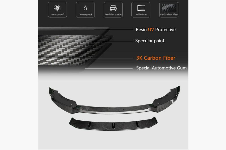BMW X6 G06 2019–2027 Front bumper lip Lip (voor M-Sport 2018-2022, carbon) Foto 4
