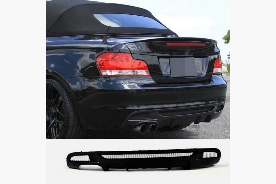 BMW 1 Serie E81/E82/E87/E88 2004–2011 Achterbumperdiffuser FRP V3 (voor E82/E88 M Sport) Foto 1