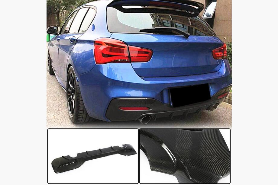 BMW 1 Serie F20/F21 2011–2019 Achterbumper diffuser (voor M-Sport 2015-2019, carbon) Image