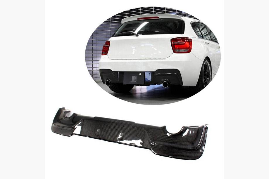 BMW 1 Serie F20/F21 2011–2019 Achterbumper diffuser (voor M135i 2011-2015, carbon) Foto 1