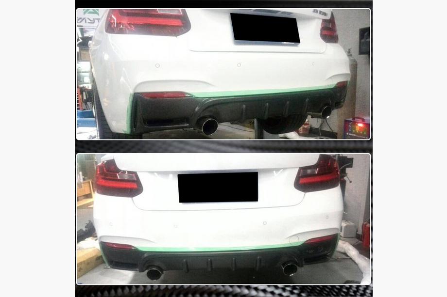 BMW 2-serie F22/F23 2014–2021 Achterbumperdiffuser V4 (voor F22/F23 M-Sport, carbon) Foto 4