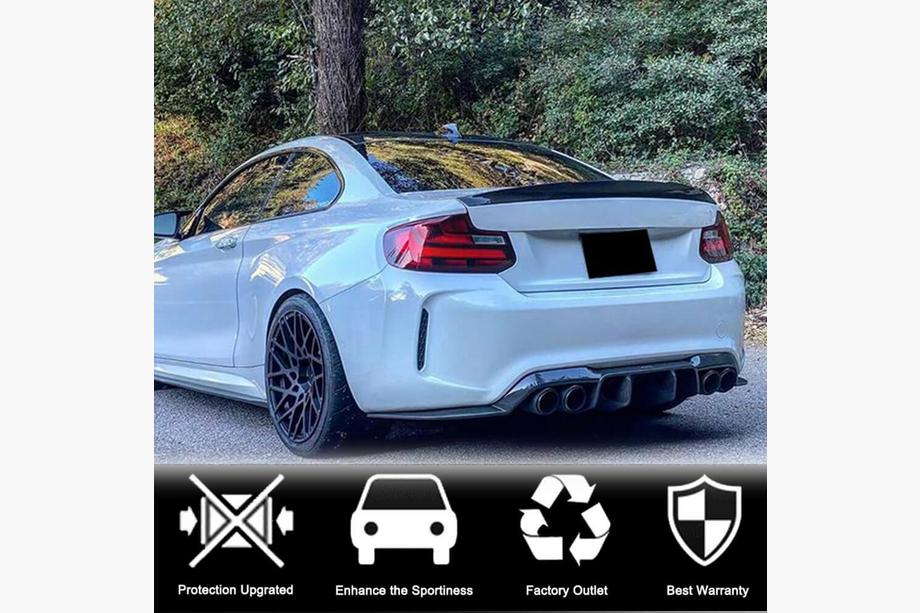 BMW 2-serie F22/F23 2014–2021 Achterbumper diffuser V1 (voor F87 M2/M2C, carbon) Foto 3