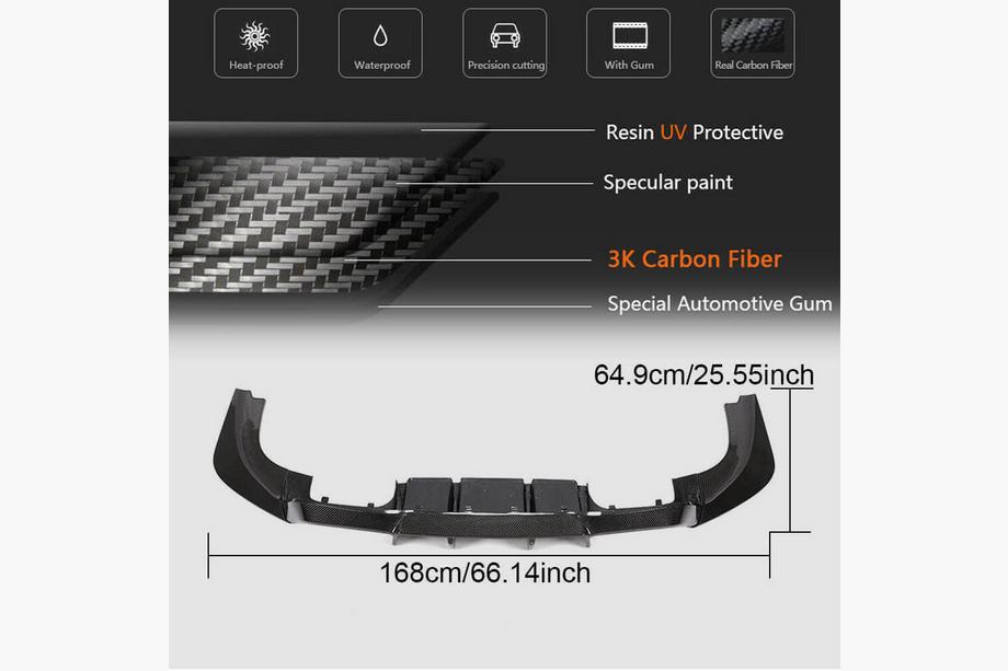 BMW 2-serie F22/F23 2014–2021 Achterbumper diffuser V1 (voor F87 M2/M2C, carbon) Foto 6