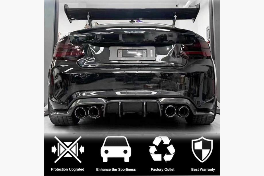 BMW 2-serie F22/F23 2014–2021 Achterbumper diffuser V1 (voor F87 M2/M2C, carbon) Foto 7