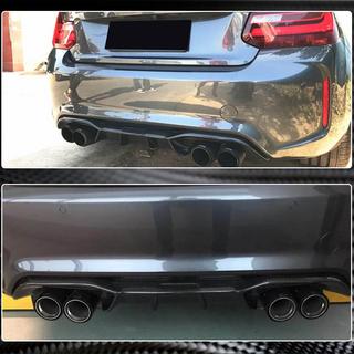 Achterbumper diffuser V4 (voor F87 M2/M2С, carbon) BMW 2-serie F22/F23 2014–2021 foto 4