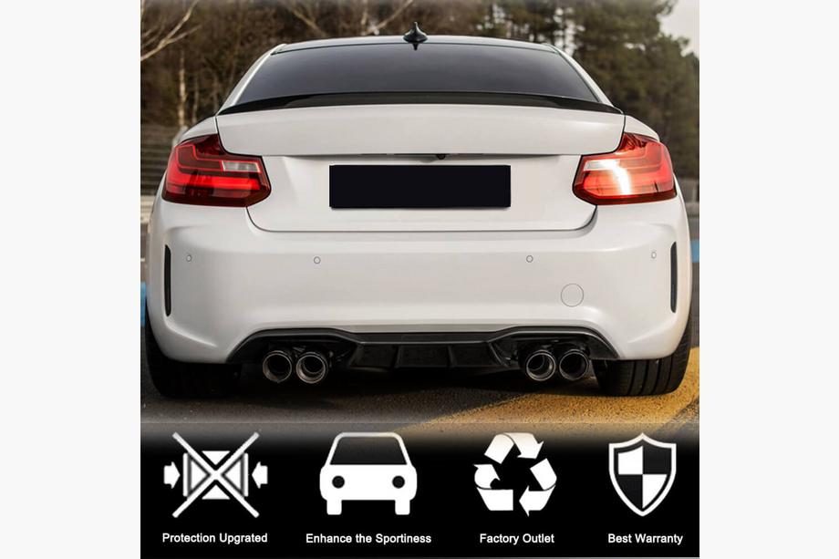 BMW 2-serie F22/F23 2014–2021 Achterbumper diffuser V4 (voor F87 M2/M2С, carbon) Foto 2
