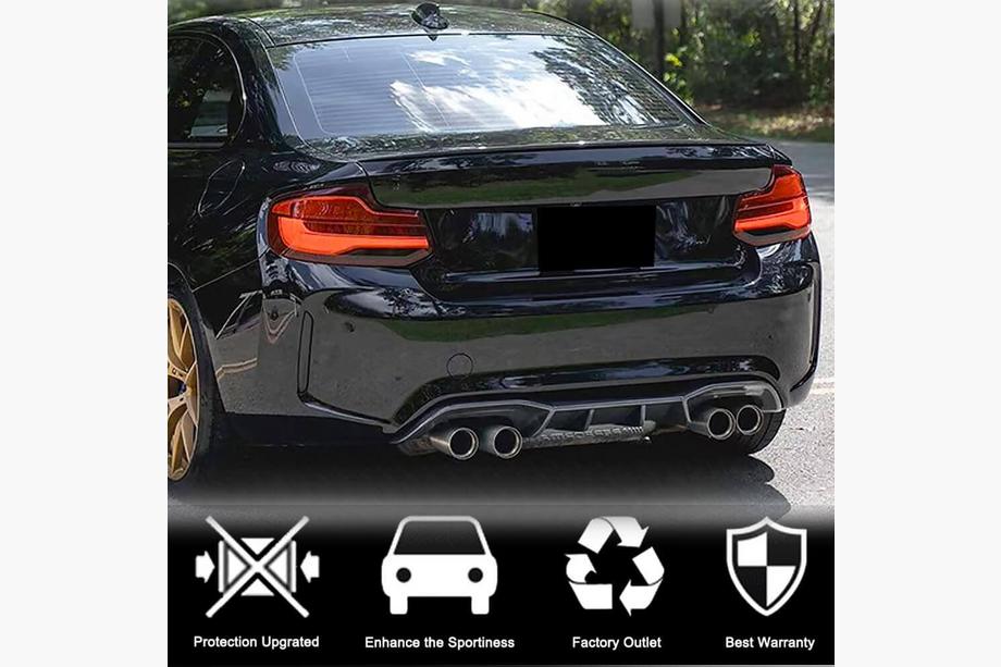 BMW 2-serie F22/F23 2014–2021 Achterbumper diffuser V6 (voor F87 M2/M2С, carbon) Foto 3