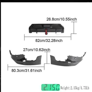 Achterbumperdiffuser V1 (voor M-Sport, carbon) foto 4