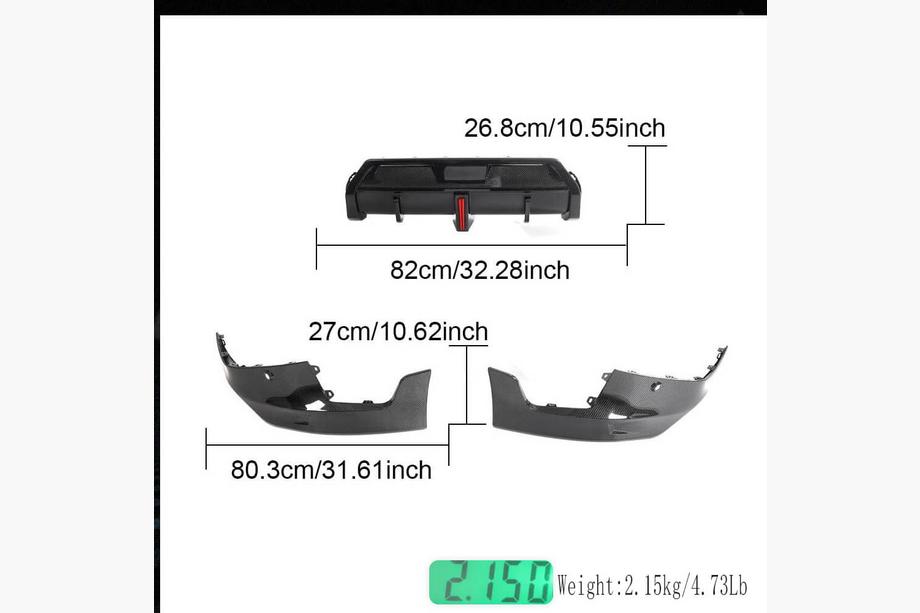 BMW 2 Serie G42 2021– Achterbumperdiffuser V1 (voor M-Sport, carbon) Foto 4