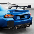 BMW 2 Serie G42 2021– Achterbumper diffuser V2 (voor G87, carbon) foto 3