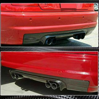 Achterbumper diffuser V1 (voor M3, carbon) foto 4