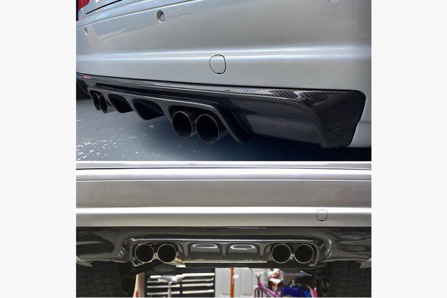 BMW 3 Serie E46 1998–2006 Achterbumper diffuser V3 (voor M3, carbon) Foto 4