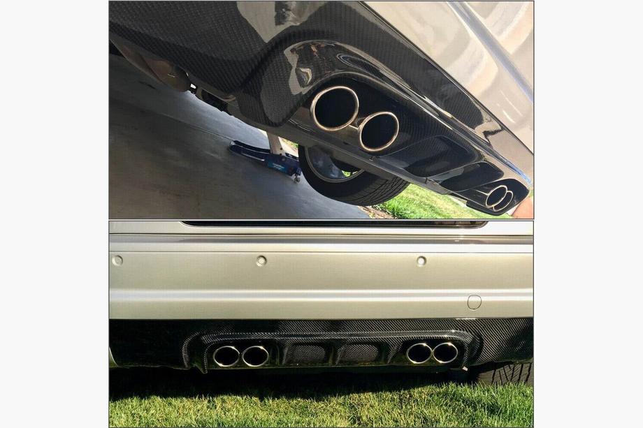 BMW 3 Serie E46 1998–2006 Achterbumper diffuser V3 (voor M3, carbon) Foto 5