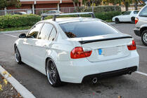 BMW 3-serie E90/E91 2005–2011 Achterbumper diffuser V3 (voor E90 M-Sport, carbon) foto 3