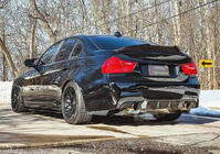 BMW 3-serie E90/E91 2005–2011 Achterbumper diffuser V1 (voor E90 M-Sport, carbon) foto 2