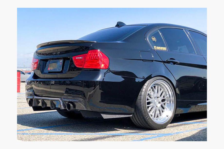 BMW 3-serie E90/E91 2005–2011 Achterbumper diffuser (voor E90 M-Sport, carbon) Foto 6