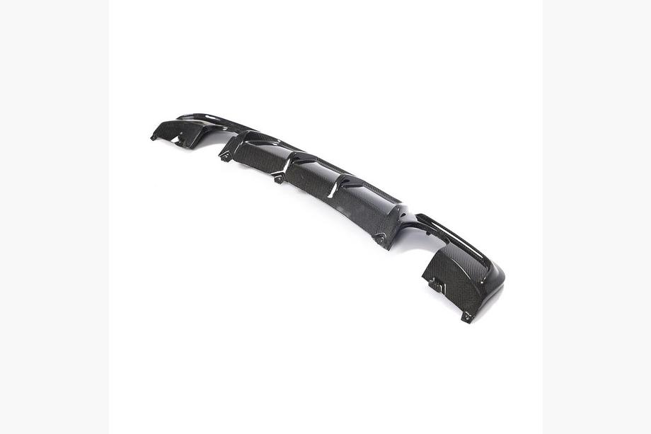 BMW 3-serie E90/E91 2005–2011 Achterbumper diffuser (voor E90 M-Sport, carbon) Foto 9