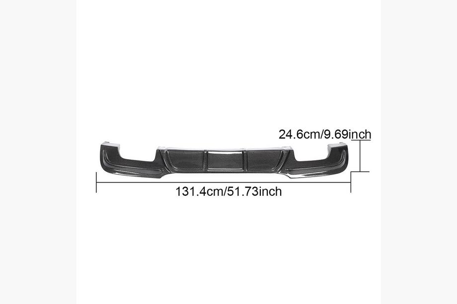BMW 3-serie E90/E91 2005–2011 Achterbumper diffuser (voor E90 M-Sport, carbon) Foto 12