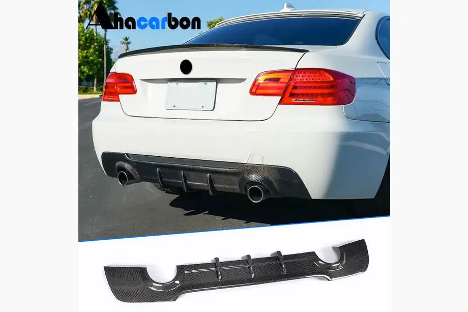 BMW 3-serie E92/E93 2006–2013 Achterbumper diffuser V2 (voor M-Sport, carbon) Image