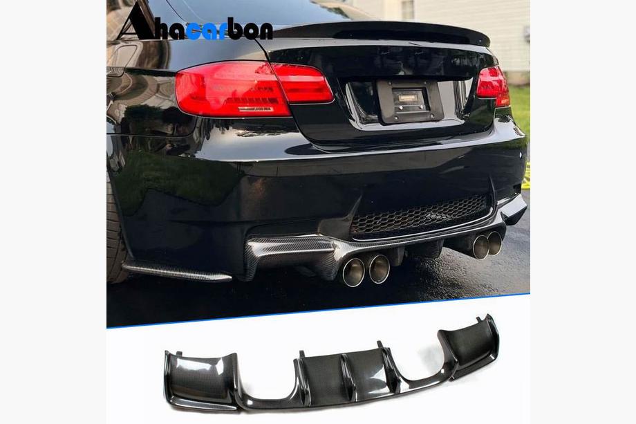 BMW 3-serie E90/E91 2005–2011 Achterbumper diffuser Carbon V2 (voor E92/E93 M3) Image