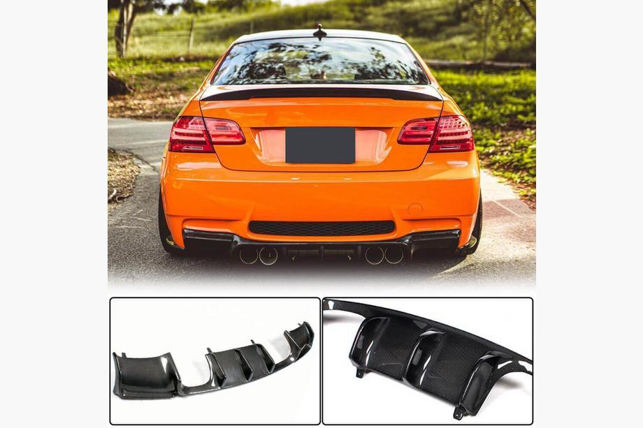 BMW 3-serie E90/E91 2005–2011 Achterbumper diffuser V-Style (voor M3, carbon) Image