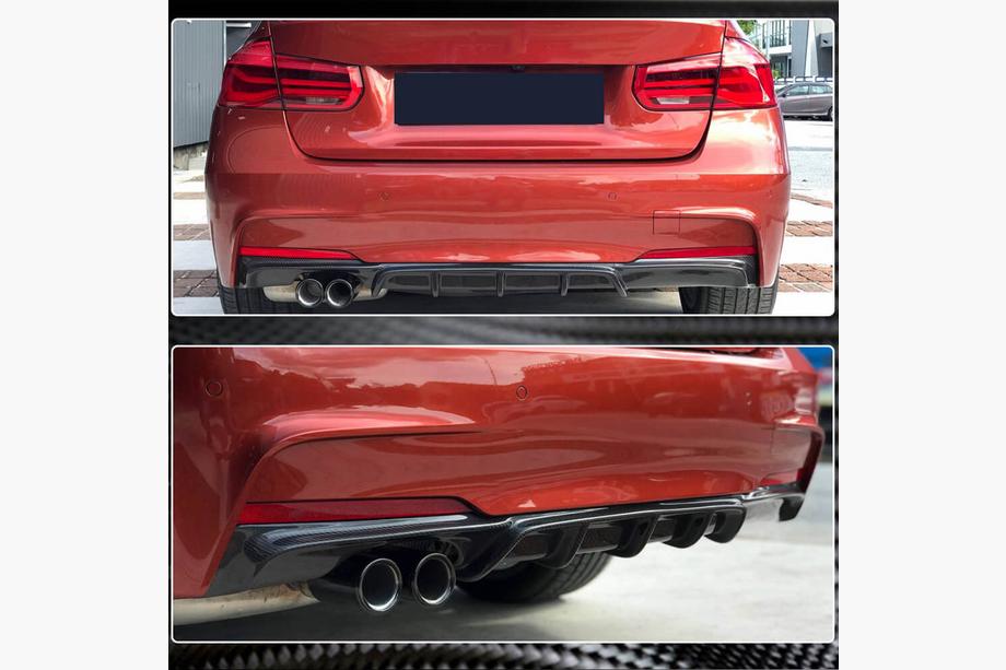 BMW 3 Serie F30/F31 2012–2019 ABS achterbumperdiffuser V7 (voor M-Sport) Foto 3