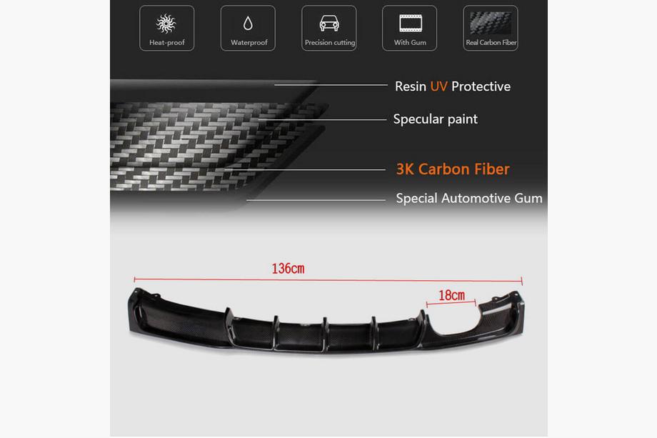 BMW 3 Serie F30/F31 2012–2019 ABS achterbumperdiffuser V7 (voor M-Sport) Foto 4