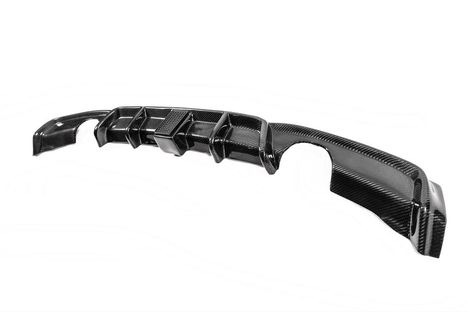 BMW 3 Serie F30/F31 2012–2019 Achterbumper diffuser V2 (voor F30 M-Sport, carbon) Foto 10