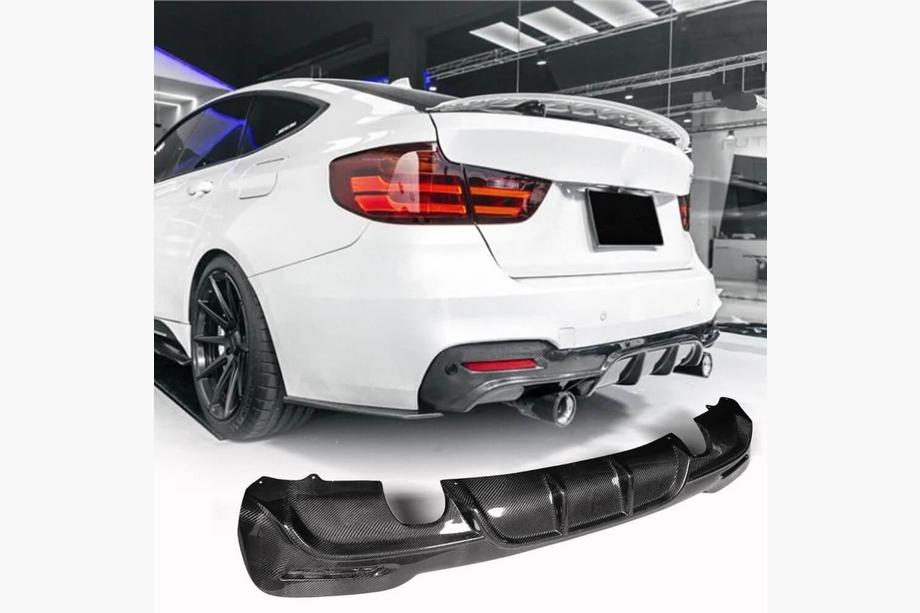 BMW 3-serie F34 2013–2020 Achterbumper diffuser V2 (voor M-Sport, carbon) Image