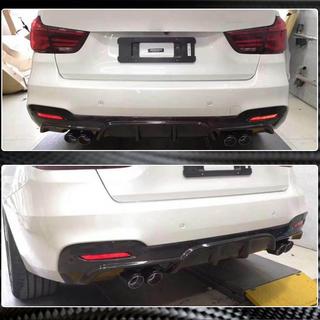 Achterbumperdiffuser V4 (voor M-Sport, carbon) BMW 3-serie F34 2013–2020 foto 3