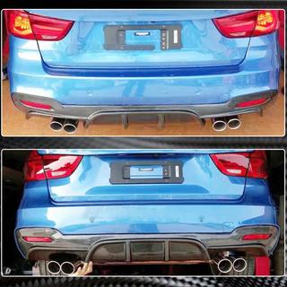 Achterbumperdiffuser V4 (voor M-Sport, carbon) BMW 3-serie F34 2013–2020 foto 4