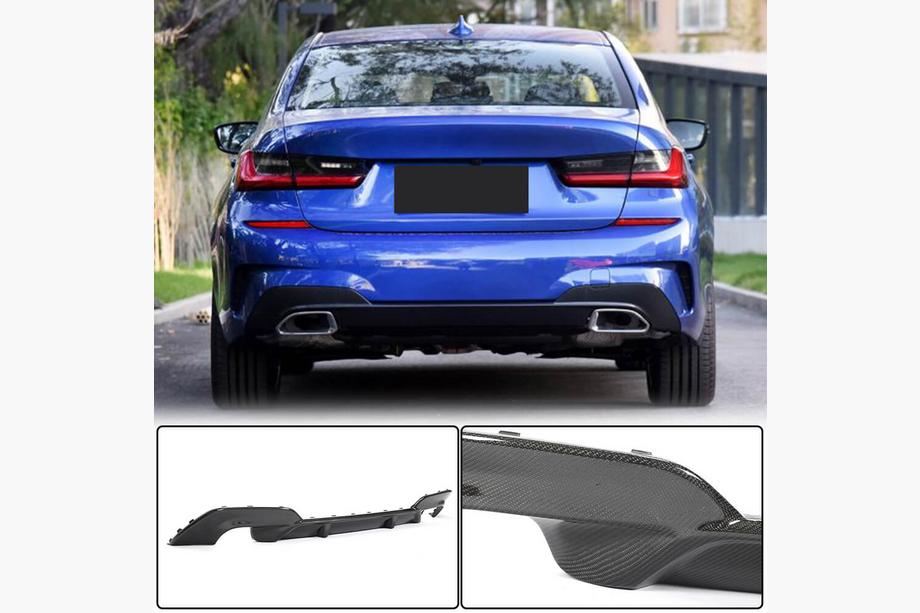 BMW 3 Serie G20/G21 2018– V5 achterbumperdiffuser (voor M-Sport 2018-2022, carbon) Image