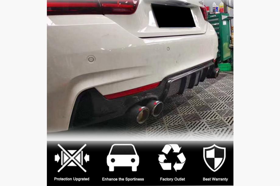 BMW 4 Serie F32/F33/F36 2012–2020 Achterbumper diffuser V7 (voor M-Sport, carbon) Foto 2