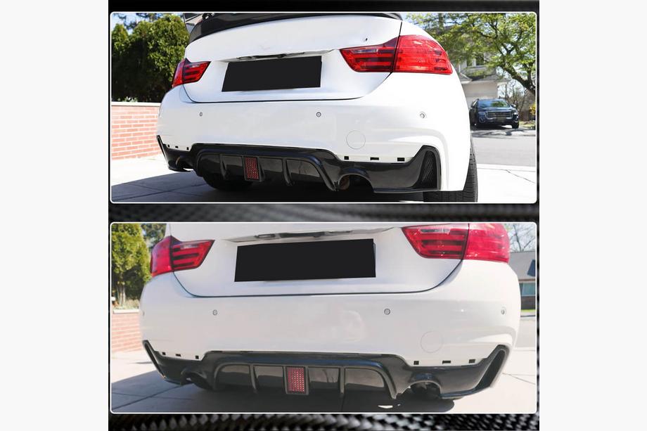 BMW 4 Serie F32/F33/F36 2012–2020 Achterbumper diffuser V8 (voor M-Sport, carbon) Foto 13