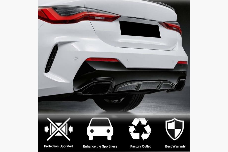 BMW 4-serie G22/23/26 2020– Achterbumper diffuser V1 (voor G22/G23 M-Sport, carbon) Foto 3