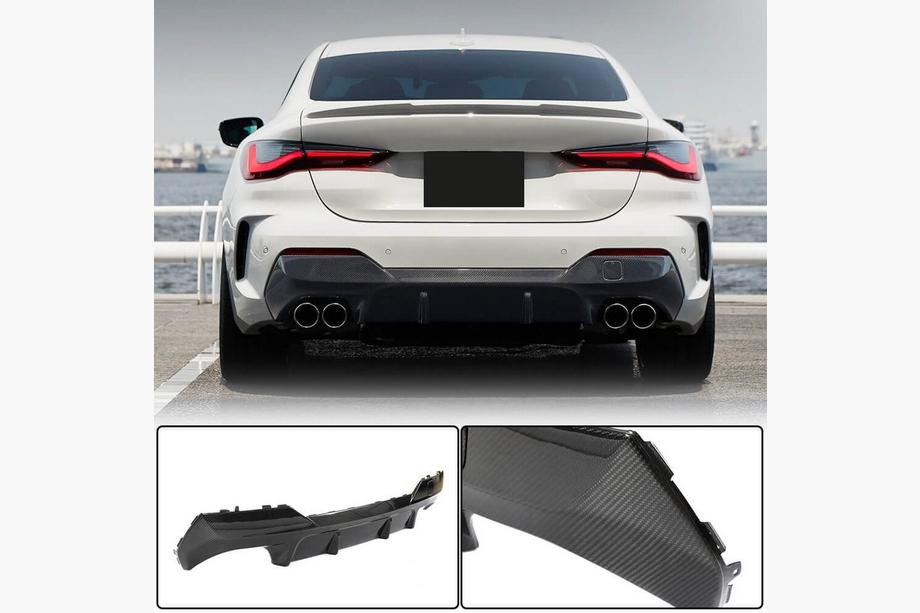 BMW 4-serie G22/23/26 2020– Achterbumperdiffuser V2 (voor G22/G23 M-Sport, carbon) Image