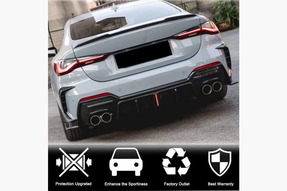BMW 4-serie G22/23/26 2020– Achterbumperdiffuser V3 (voor G22/G23 M-Sport, carbon) Foto 2