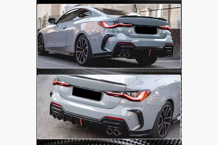 BMW 4-serie G22/23/26 2020– Achterbumperdiffuser V3 (voor G22/G23 M-Sport, carbon) Foto 3