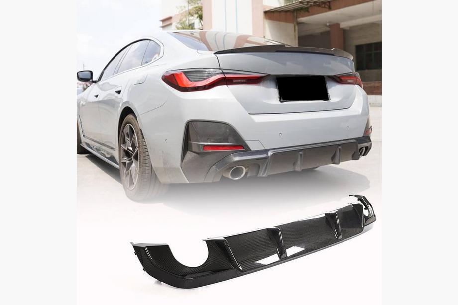 BMW 4-serie G22/23/26 2020– Achterbumper diffuser V1 (voor G26 M-Sport, carbon) Image