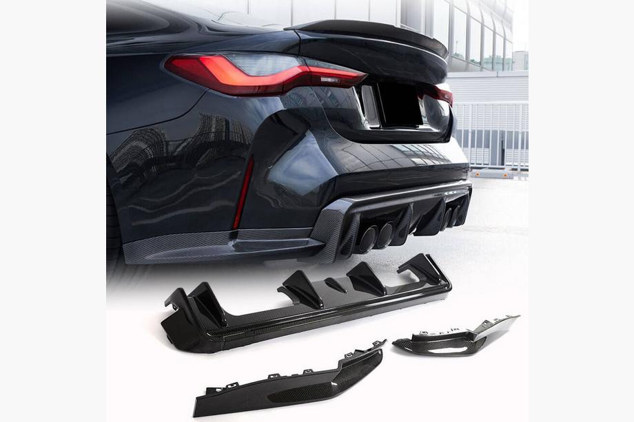 BMW 4-serie G22/23/26 2020– Achterbumperdiffuser V5 (voor G82/G83, carbon) Image