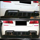 BMW 5 Serie F10/F11 2010–2016 Achterbumper diffuser V2 (voor F10 M-Sport, carbon) foto 4
