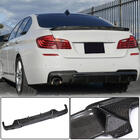 BMW 5 Serie F10/F11 2010–2016 Achterbumperdiffuser V3 (voor F10 M-Sport, carbon) foto 1